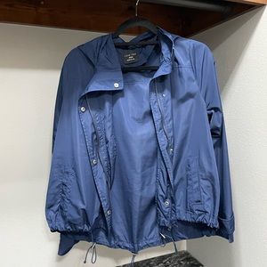 Blue bomber jacket. Light weight material